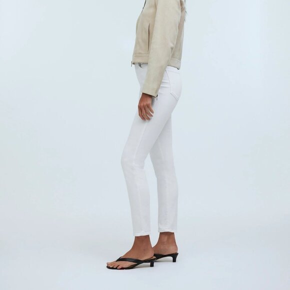 Madewell Plus Stovepipe High Rise Slim Straight Leg Jeans White Size 33 - Picture 3 of 10